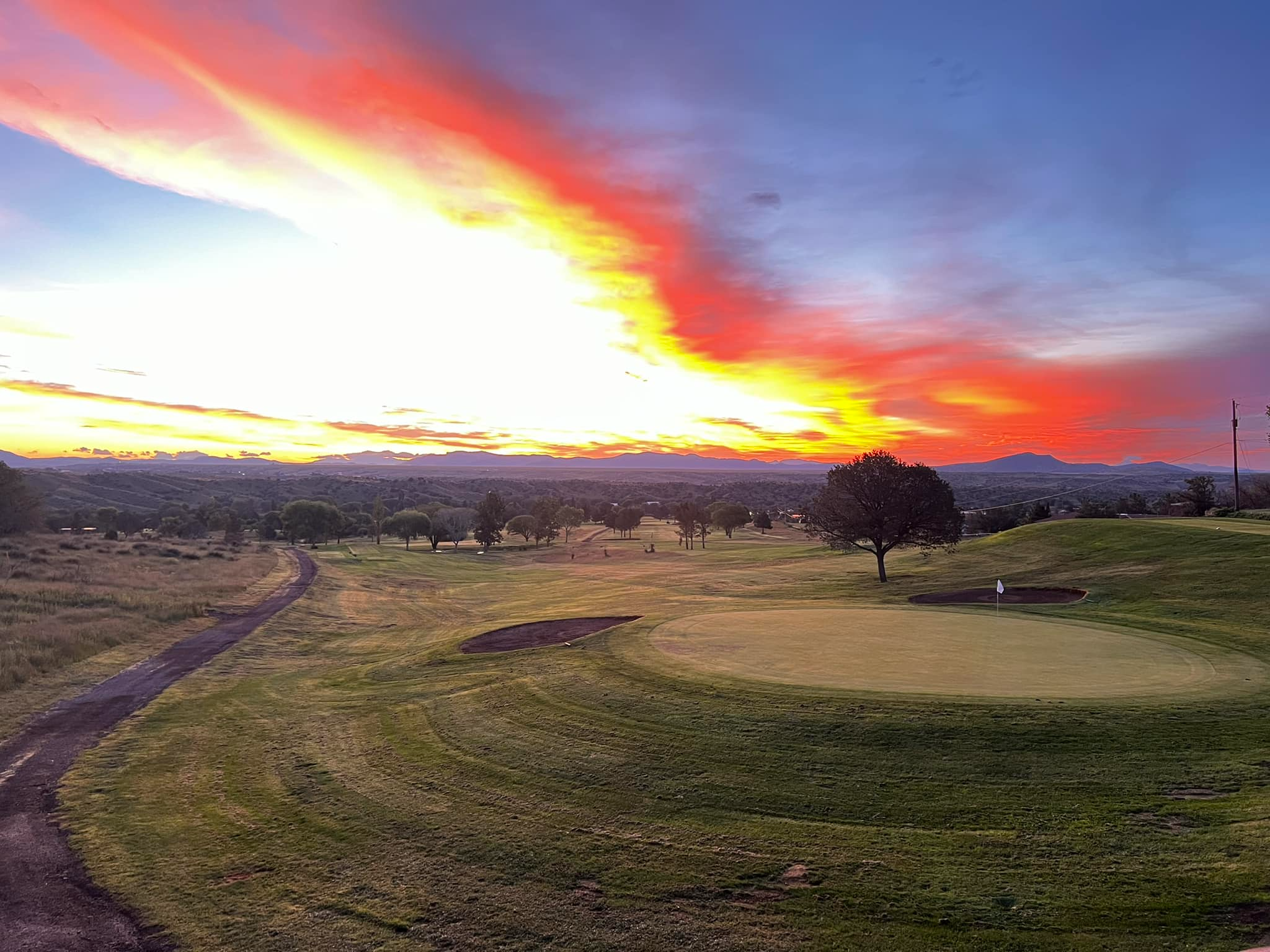 golf course at sunrise